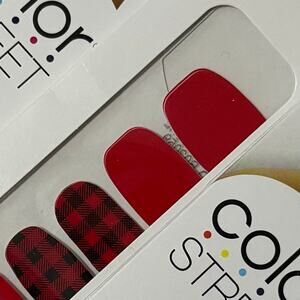 New Color Street “Good Girls Gone Plaid” Red and Black Plaid Nail Strips